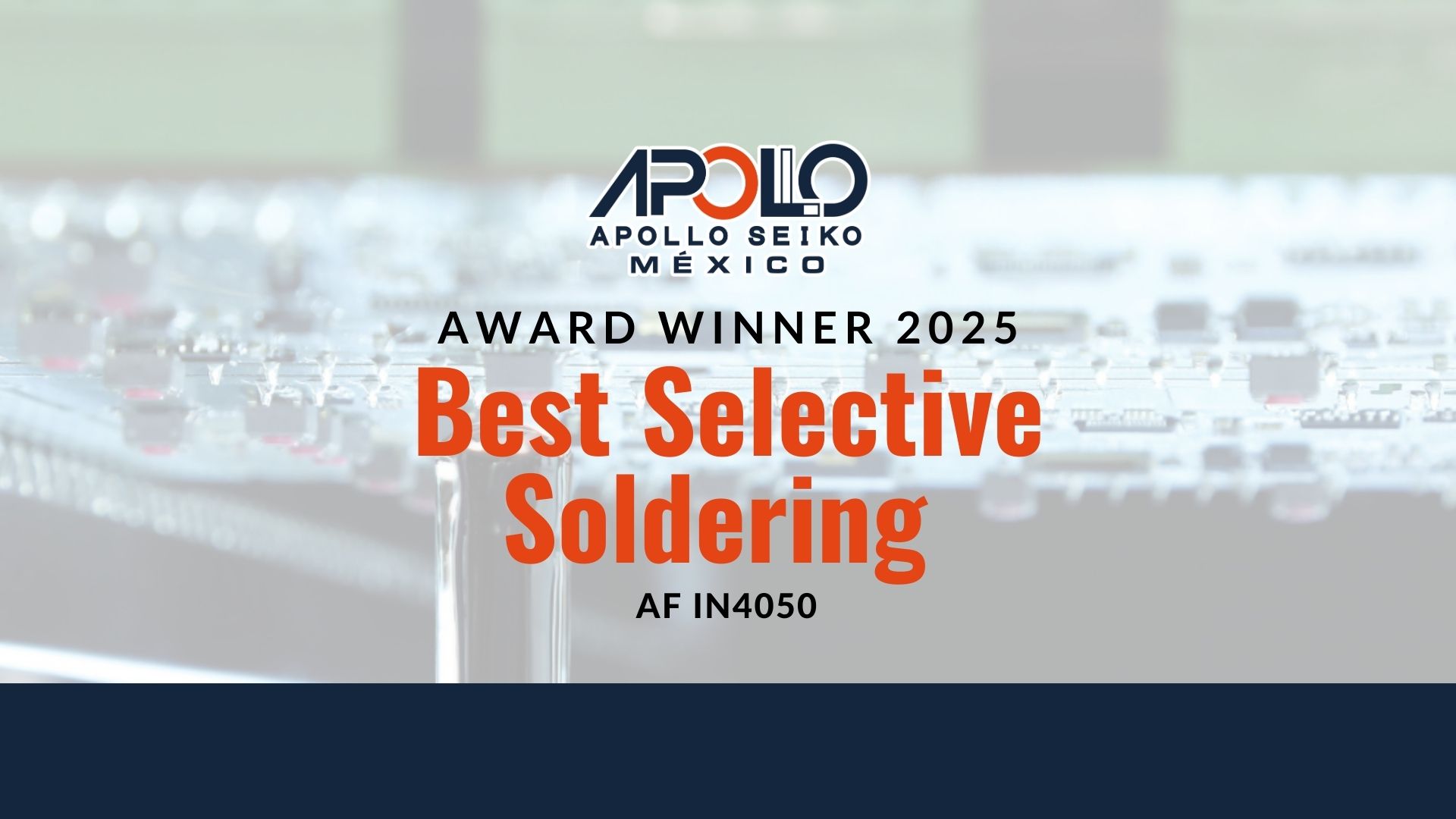 Apollo Seiko winner award selective sodlering